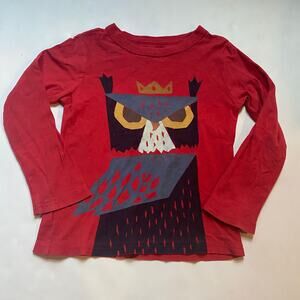 Tea Collection Red Owl Long Sleeve Graphic Tee